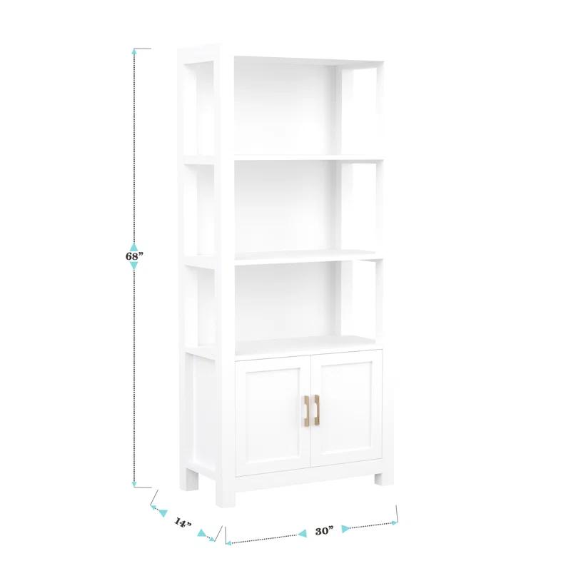 Martha Stewart Teague Martha Stewart 68" Shaker Bookcase with Storage Cabinet