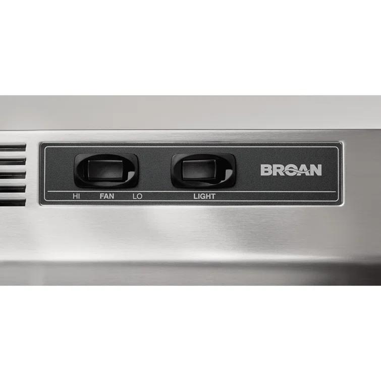 Broan NuTone Broan NuTone 36" Steel 190 CFM Ductless (Non-Vented) Under Cabinet Range Hood with Charcoal Filter 413604
