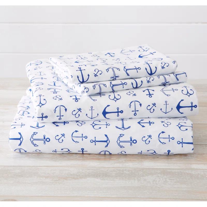FreshFolds Ultra Soft Coastal Printed Microfiber Sheet Set