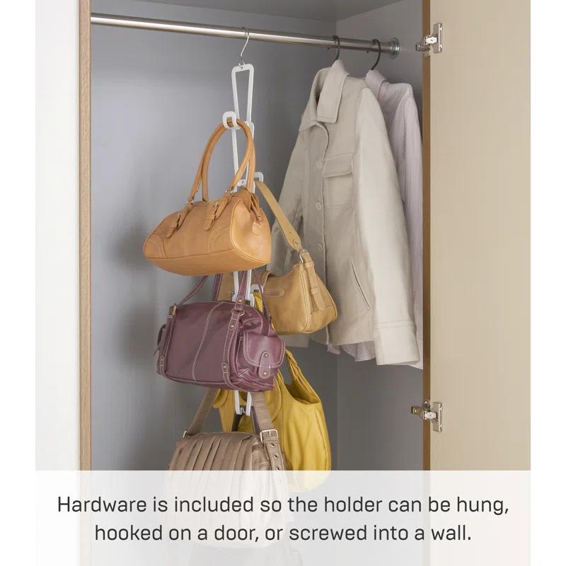 Yamazaki Home Chain Link Bag Holder - Closet Storage Hanging Organizer Rack, Steel