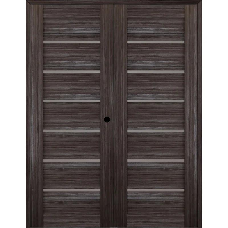 Belldinni Alba Solid Manufactured Wood and Glass Composite Paneled Prefinished French Door