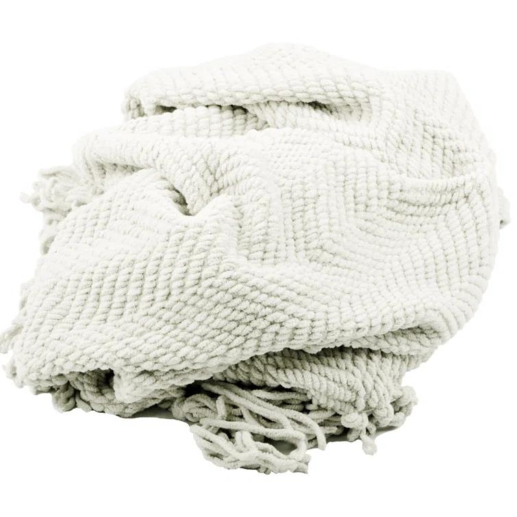 Home Soft Things Tweed Knitted Throw Blanket