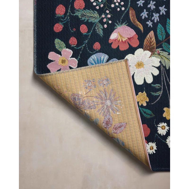 Rifle Paper Co. x Loloi Perennial Black/Navy Indoor / Outdoor Area Rug
