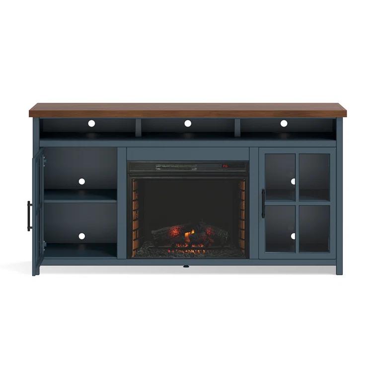 Audiohome Nantucket 74 Inch Fireplace TV Stand Console For Tvs Up To 85 Inches