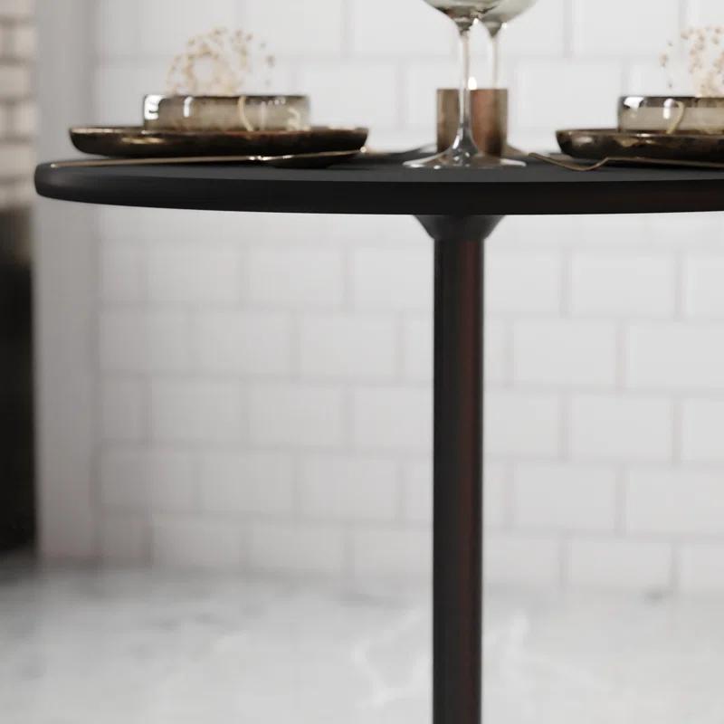 Flash Furniture Marrel Round Wood Cocktail Table with Columns by Flash Furniture