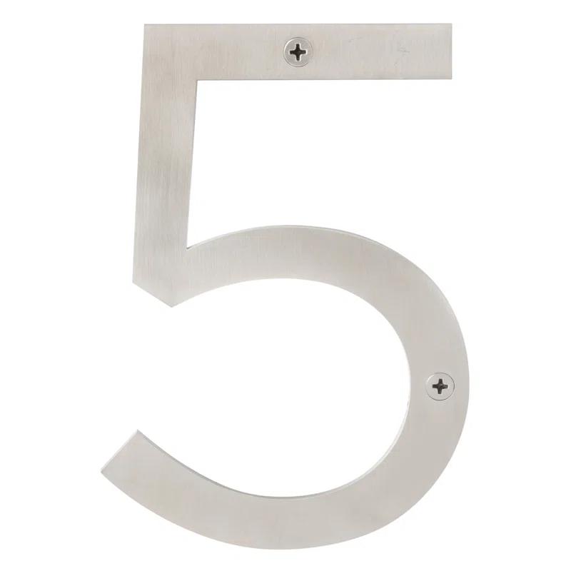Barton Barton 6-Inch Floating Mount Steel House Number for Address Sign (Black)