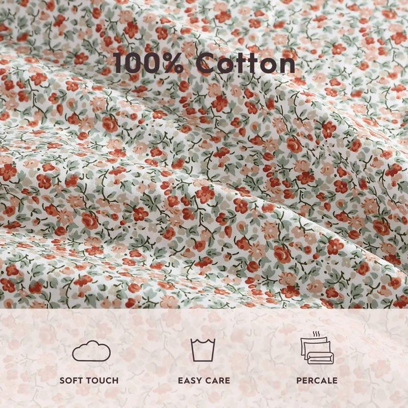 Laura Ashley Laura Ashley Printed Cotton Percale Sheet Set