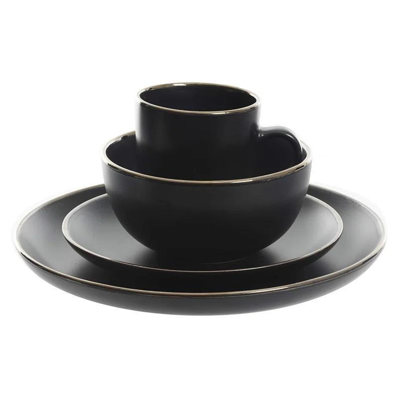 Gibson Home Rockaway Round Stoneware Dinnerware