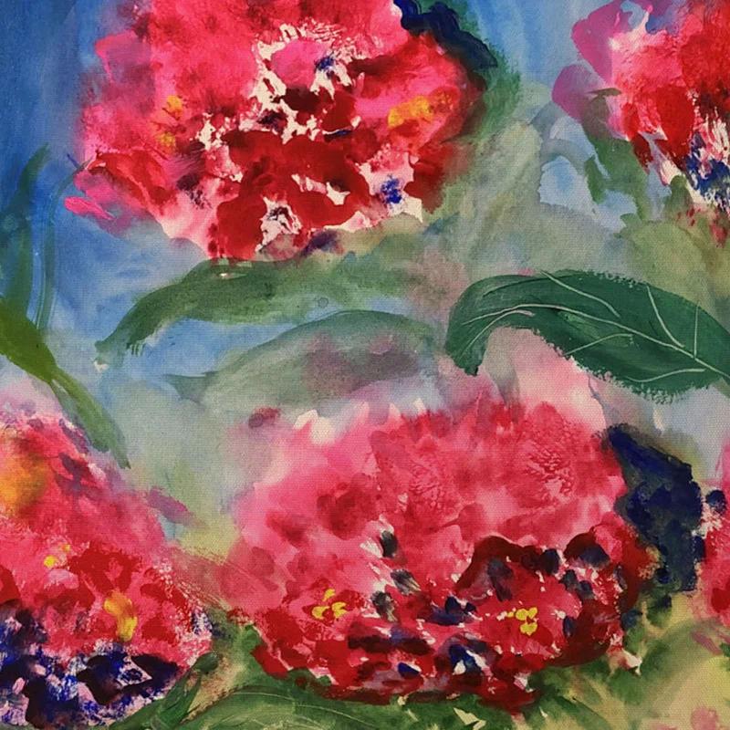 Betsy Drake Interiors Floral Indoor/Outdoor Throw Pillow