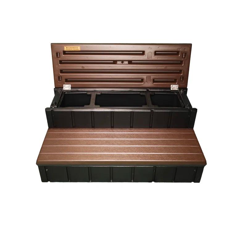 Confer Plastics Confer Plastics 36" Storage Spa Steps Espresso