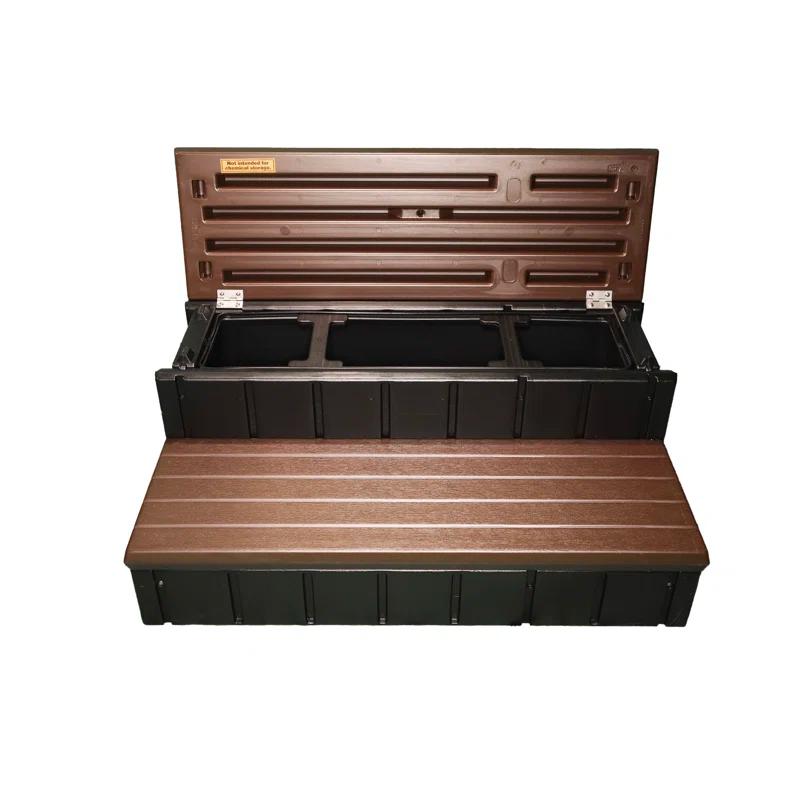 Confer Plastics 36" Storage Spa Steps Espresso