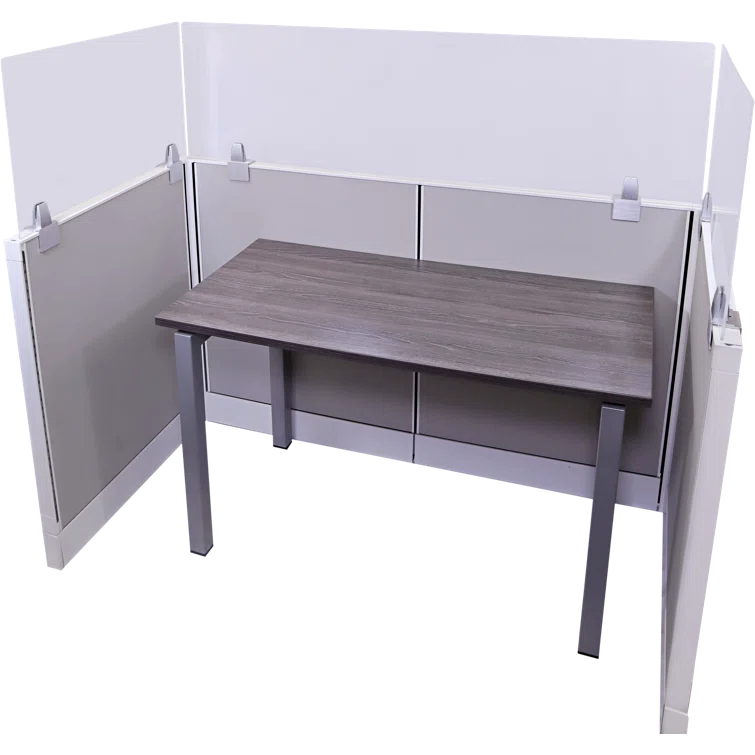 OBEX Acrylic Cubicle Mounted Privacy Panel with Small Brackets