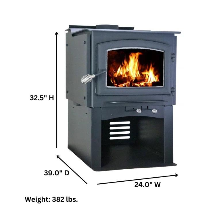 Comfort Glow Comfort Glow Wood Burning Stove, Heats Up To 3,200 Sq Ft, Fits 22" Log