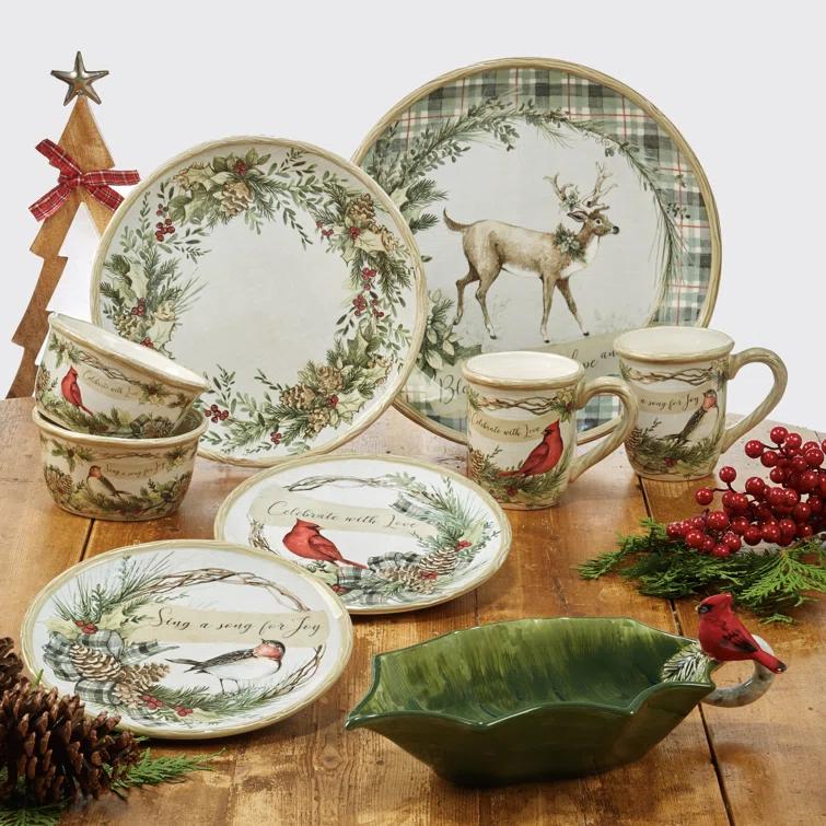 Certified International Certified International Holly And Ivy 16Pc Dinnerware Set