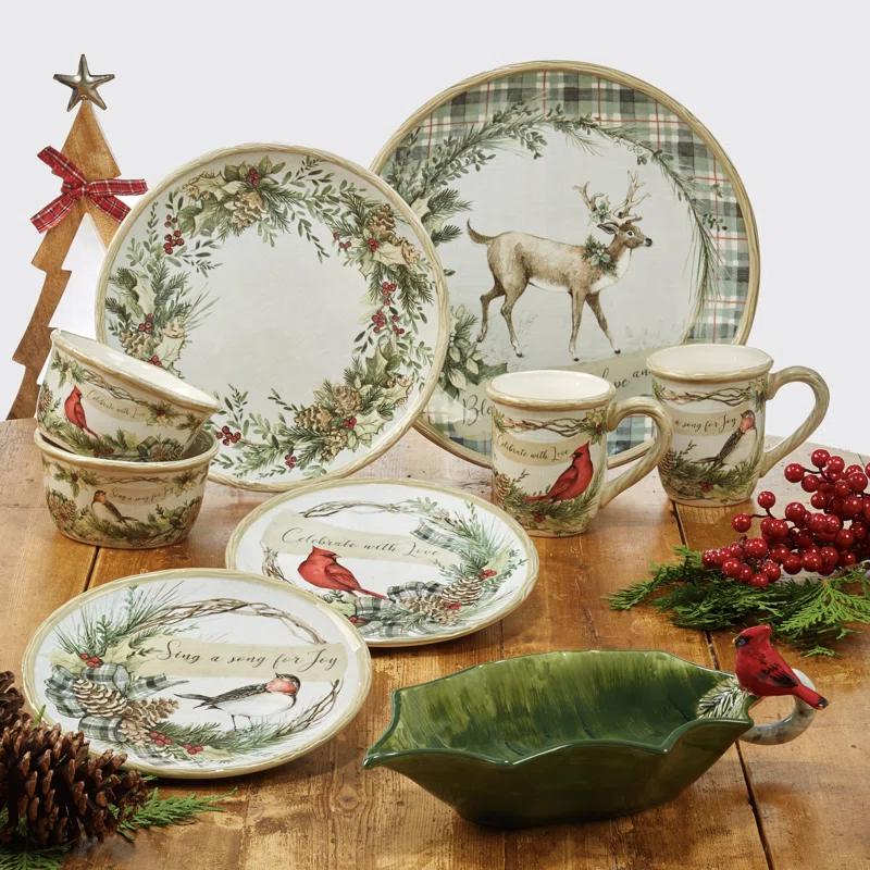 Certified International Certified International Holly And Ivy 16Pc Dinnerware Set
