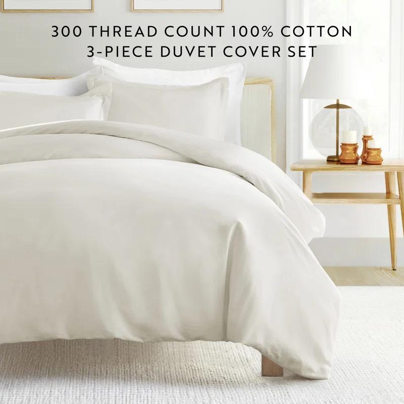 Becky Cameron Vintage Washed Long-Staple Sateen Cotton Duvet Cover Set