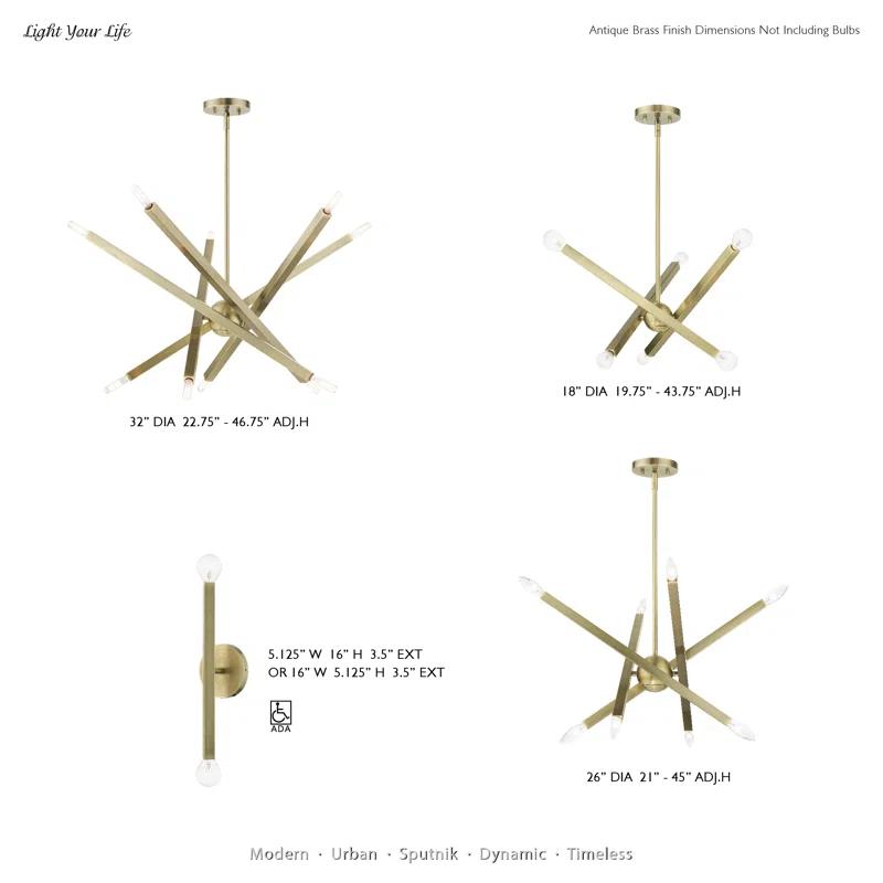 Mercury Row® Lydia 8 - Light Dimmable Modern Linear Chandelier