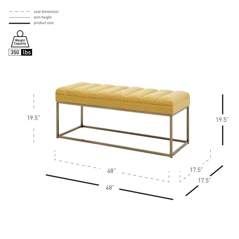 Everly Quinn Georgenia Polyester Upholstered Bench