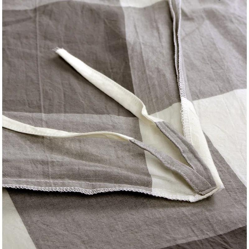 Home Soft Things Gingham Flannel Plaid Duvet Cover Set