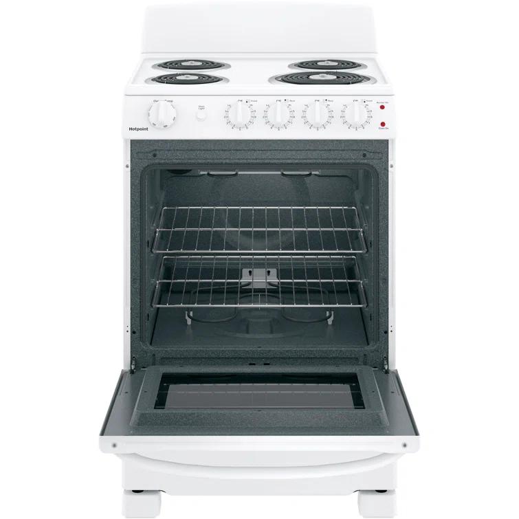Hotpoint 24" 2.9 cu. ft. Freestanding Electric Range RAS240DMWW