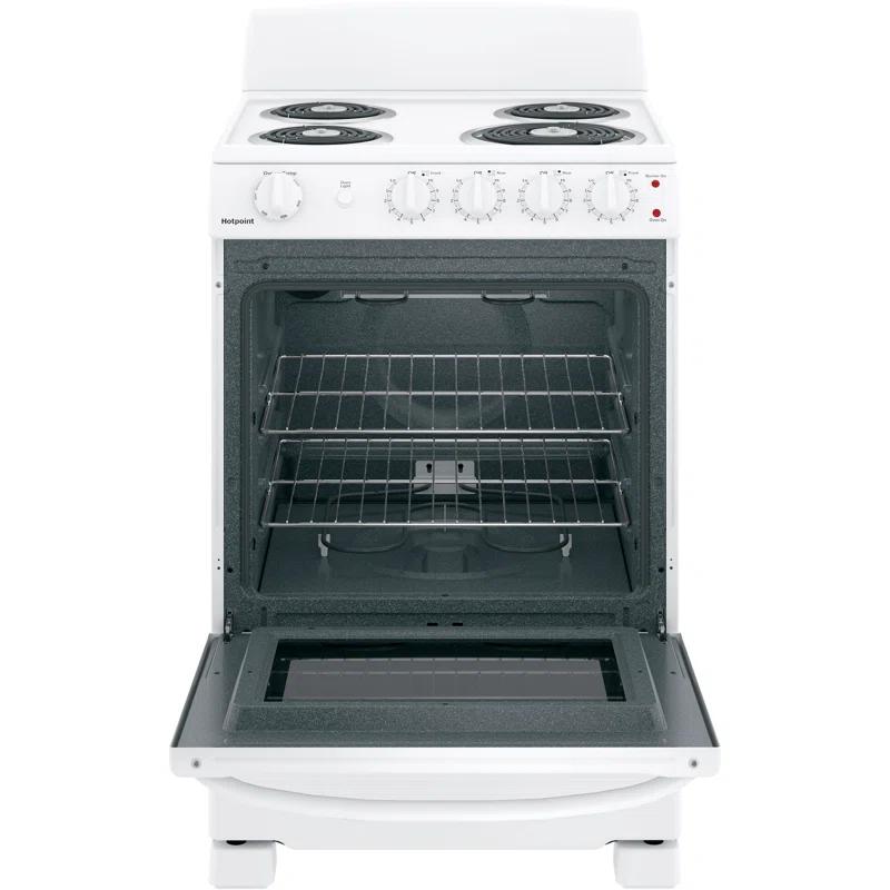 Hotpoint 24" 2.9 cu. ft. Freestanding Electric Range RAS240DMWW