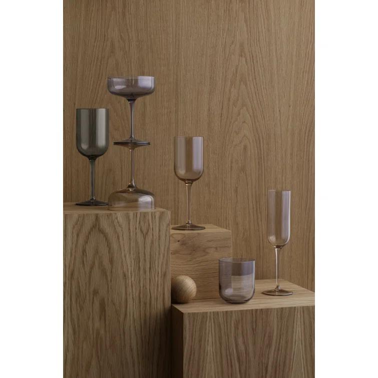 FUUM 7 oz. Crystal Flute Glassware Set (Set of 4)