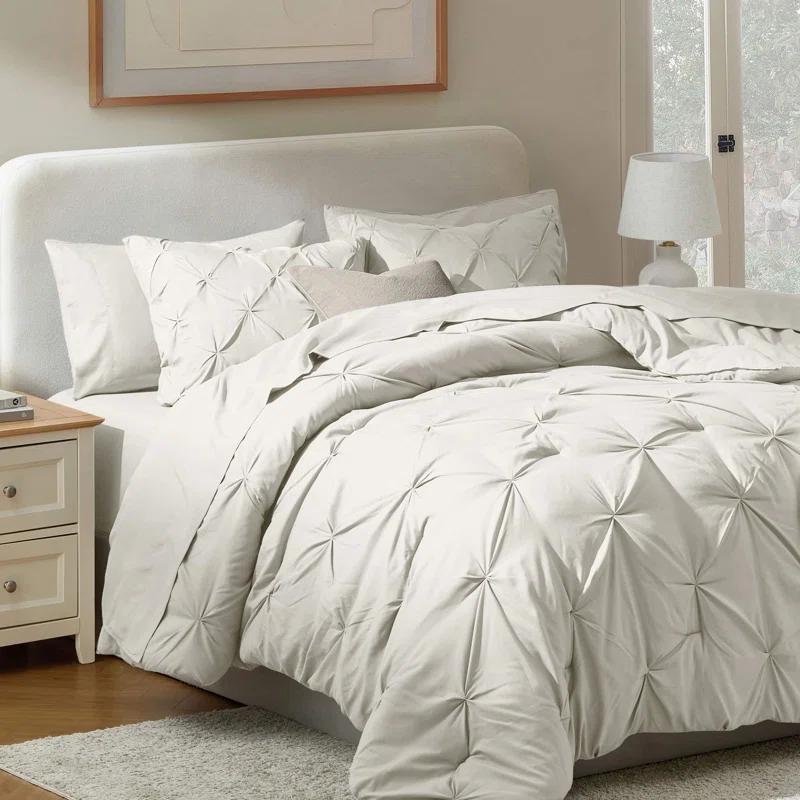 Bed-in-A-Bag Pleated Comforter Set with Bed Sheets