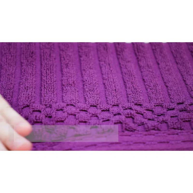 Superior Ribbed Cotton Absorbent Heavy Weight 2 Pc Bath Sheet and 2 Pc Bath Towel Set
