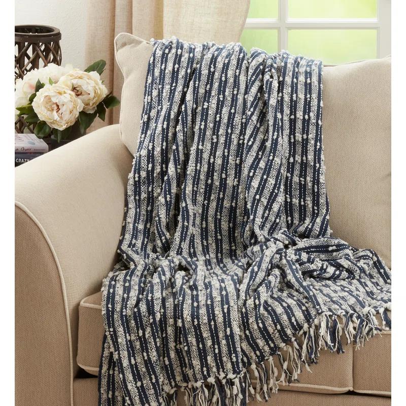 Saro Sevan Collection Hand Woven Throw Blanket