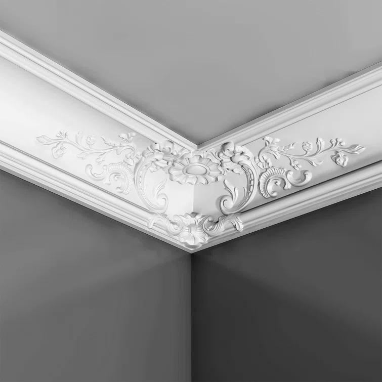 Orac Decor 7-1/4 in x 7-1/4 in x 78-3/4 in Primed White High Density Polyurethane Crown Moulding
