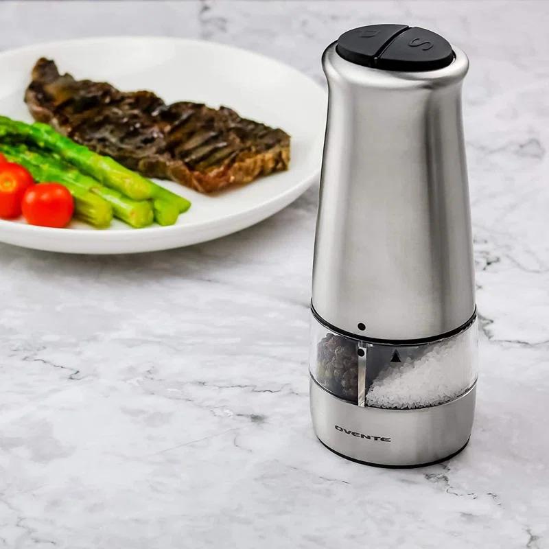 Ovente Electric 2-in-1 Salt & Pepper Combination Mill
