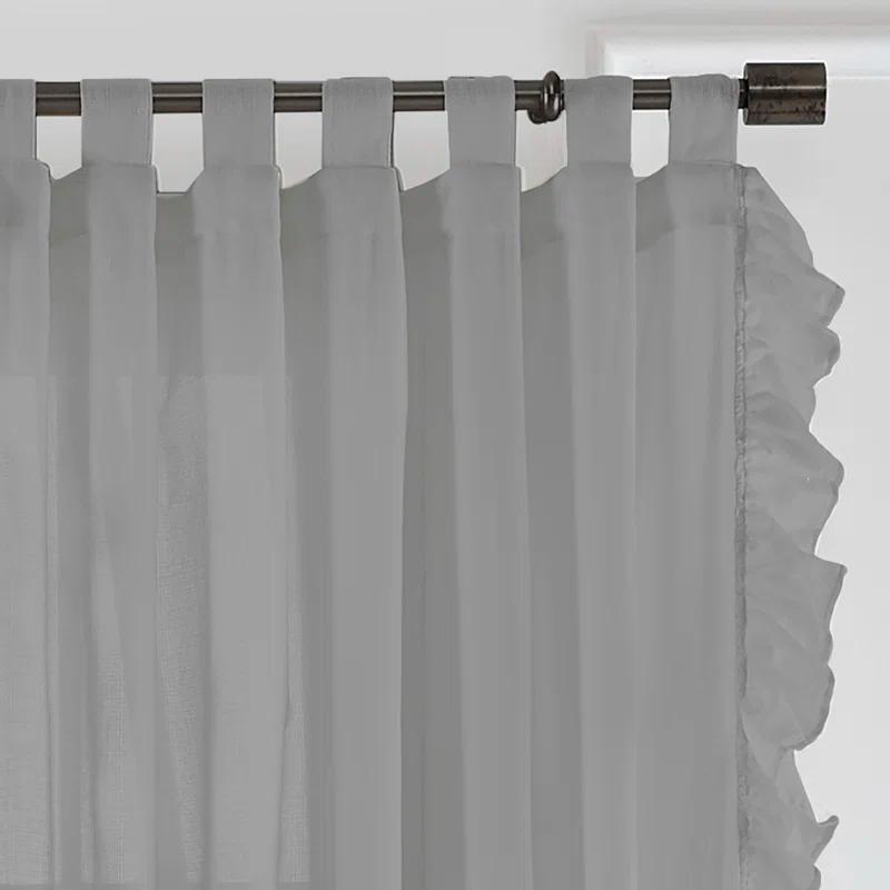 Ophelia & Co. Guyette 100% Cotton Semi Sheer Single Curtain Panel Single Panel