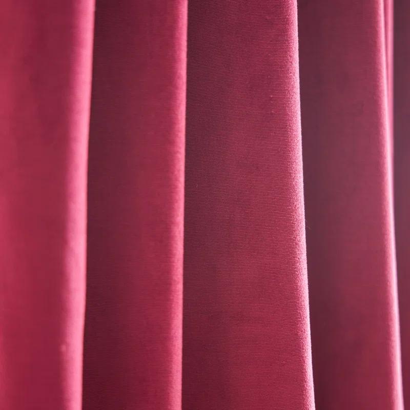 Lucca Velvet Solid Max Blackout Rod Pocket Curtain Panel
