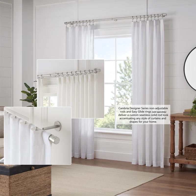 MODE Cambria Designer Series Premium 1-1/8 in Larger Dia. Non-Adjustable Curtain Rod and Designer Brackets