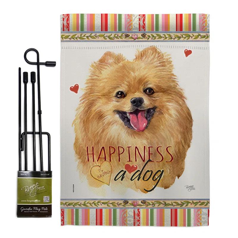 Breeze Decor Double Sided 18.5'' H x 13'' W Polyester Animal Flag Set