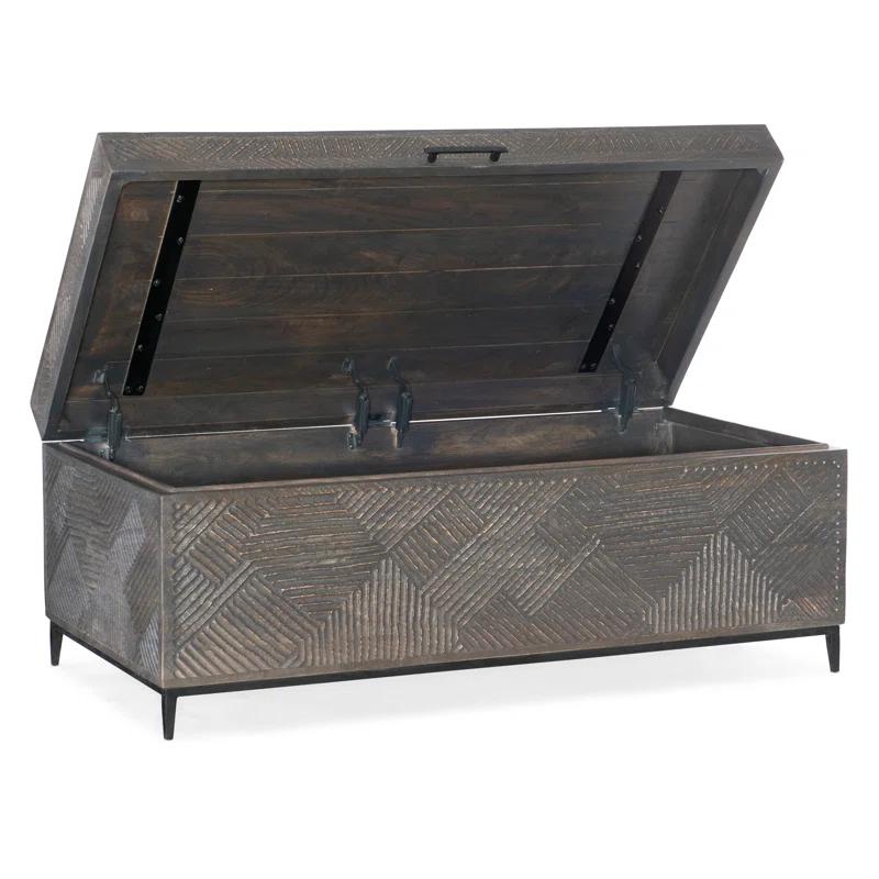 Hooker Furniture Chiseling Solid Wood Top Coffee Table