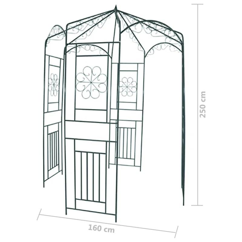 Winston Porter Anastashia 63" W Metal Arbor in Green