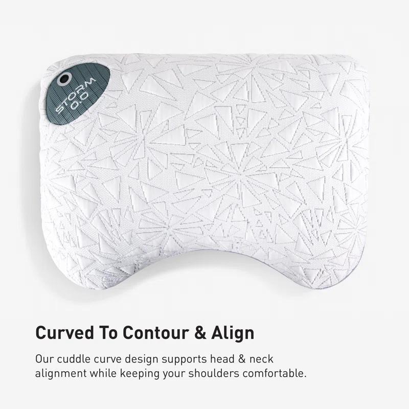 Bedgear Bedgear Storm Cuddle Curve Performance Cooling Pillow for Side Sleepers- Medium Firmness