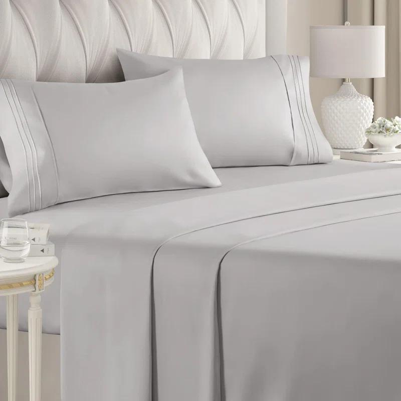 CGK Linens 4 Piece Sheet Set Premium Cooling, Soft & Wrinkle Free Sheet Set
