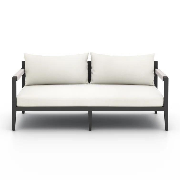 Cadenza Indoor / Outdoor Metal Sofa - Bronze/Sand / 63"W