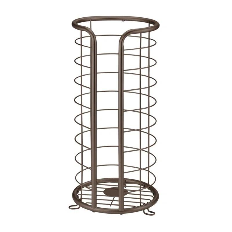 mDesign 5UYG90 mDesign Metal Toilet Paper Holder Stand, Freestanding 3 Roll Reserve