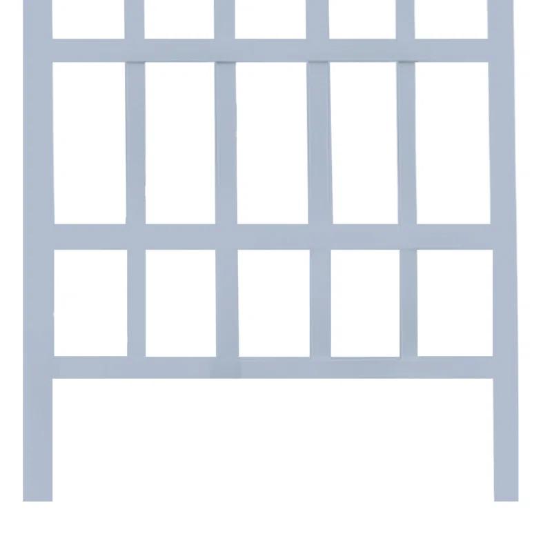 Dura-Trel Inc Dura-Trel Melrose 35 x 75 Inch Vinyl Outdoor Garden Patio Plant Trellis, White