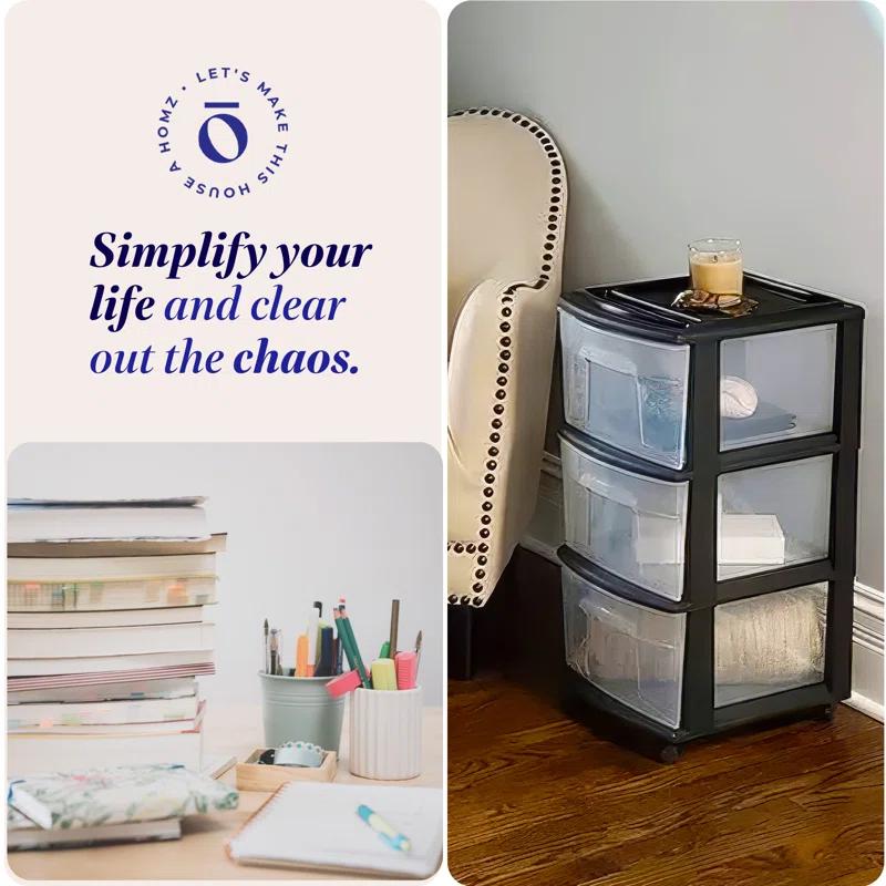 Homz Homz Plastic Drawer Medium Storage Container Tower