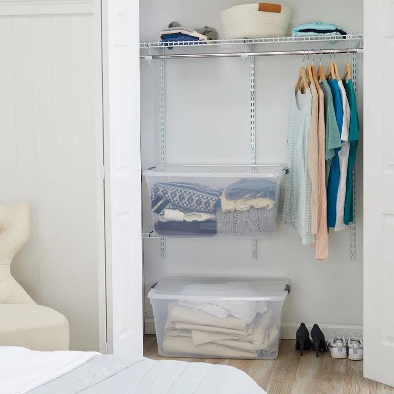 Rubbermaid Rubbermaid Cleverstore Clear 95 Qt Plastic Storage Bins with Lids, 4-Pack