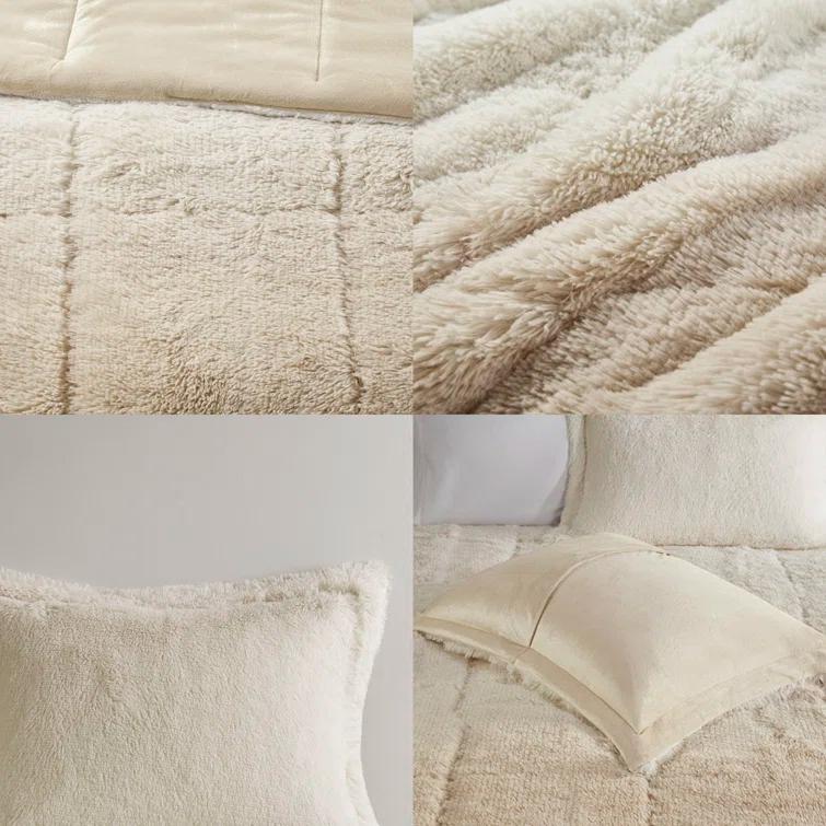 Intelligent Design Malea Shaggy Faux Fur Comforter Mini Set