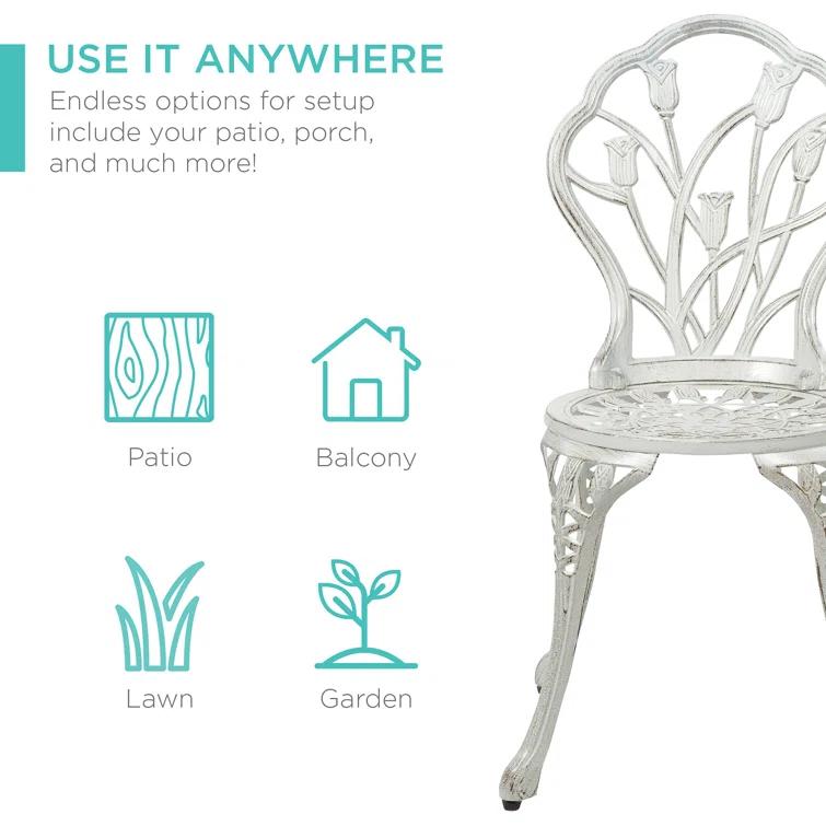 Fleur De Lis Living Stambaugh 2 - Person Patio Dining Set with Round Table