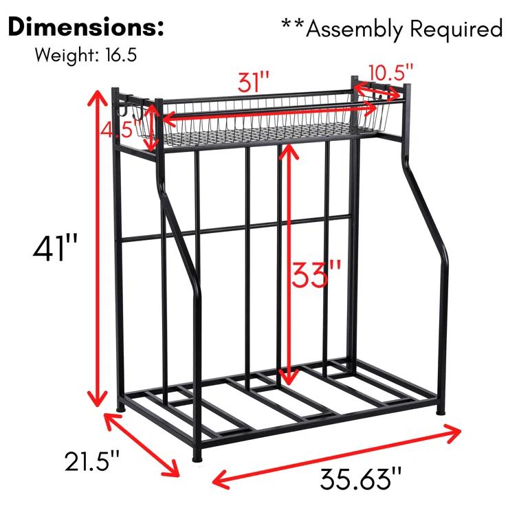 BirdRock Home Metal Freestanding Multi-Use Bike Rack 11275