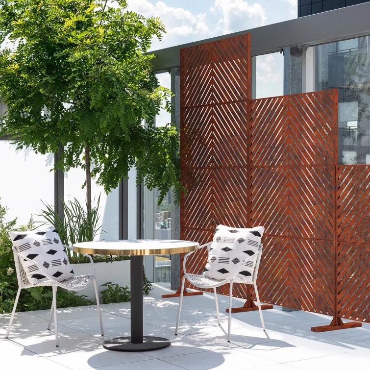 76'' H x 45.6'' W Screen Series Metal Fence Panels
