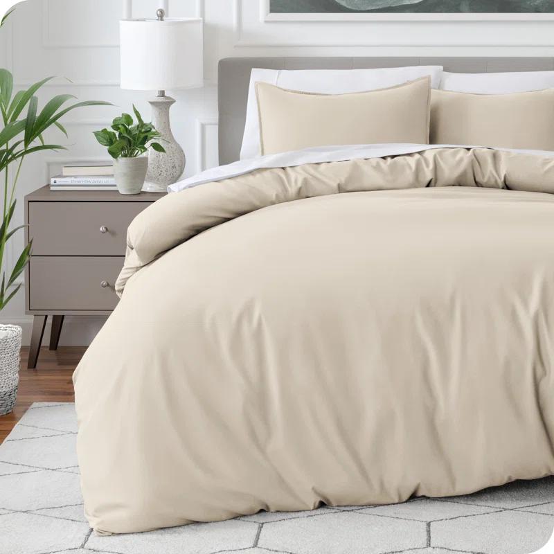 Bare Home Washed Microfiber Duvet Cover Set