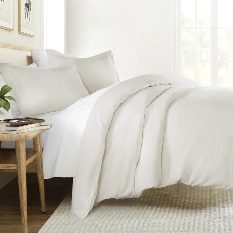 Becky Cameron Vintage Washed Long-Staple Sateen Cotton Duvet Cover Set
